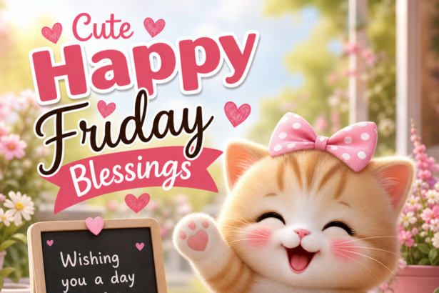 cute happy friday blessings
